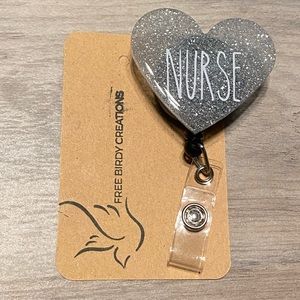 ♥️ Nurse Glitter Badge Reel